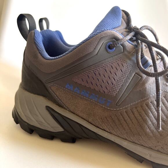  Sapuen Low GTX Men 12.5 Gray Blue Gore-Tex Vibram Hiking Trail Shoes